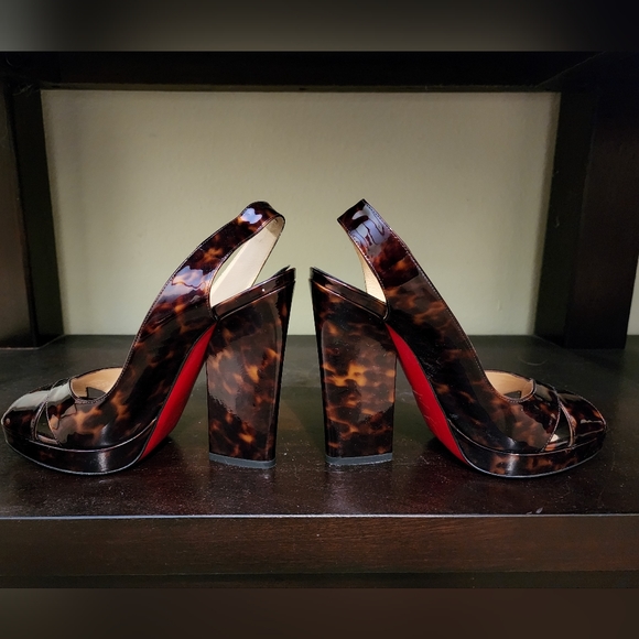 Christian Louboutin tortoise slingbacks "Marpoil" - size 38 - Picture 4 of 9